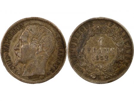 France Louis-Napoléon Bonaparte - 1 Franc Argent - 1852 A Paris