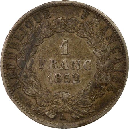 France Louis-Napoléon Bonaparte - 1 Franc Argent - 1852 A Paris