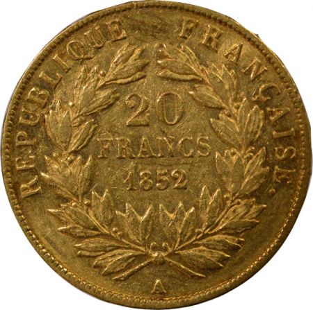 France Louis-Napoléon Bonaparte - 20 Francs Or - 1852 A Paris