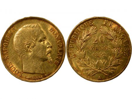 France Louis-Napoléon Bonaparte - 20 Francs Or - 1852 A Paris