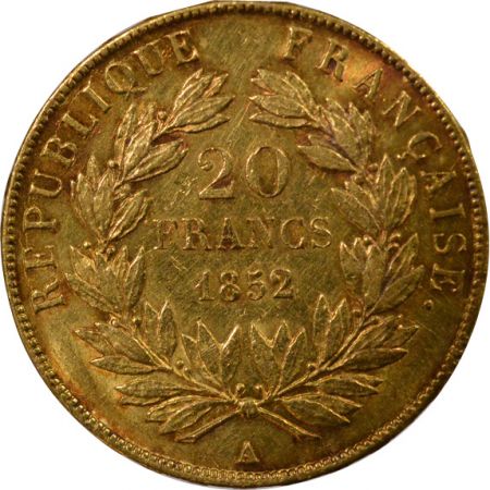 France Louis-Napoléon Bonaparte - 20 Francs Or - 1852 A Paris