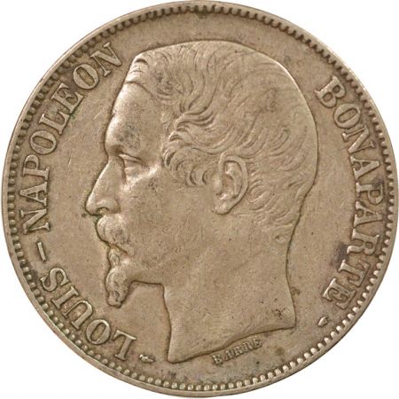 France Louis Napoléon Bonaparte - 5 Francs Argent, Tête nue - 1852 A Paris