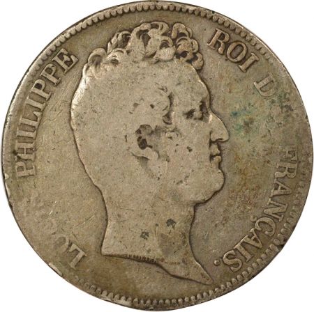 France Louis Philippe - 5 Francs Argent, sans I - 1830 A Paris