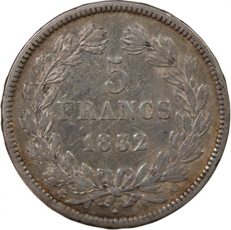 France LOUIS PHILIPPE - 5 FRANCS ARGENT 1832 A PARIS \ Type Domard, 2e Retouche\ 