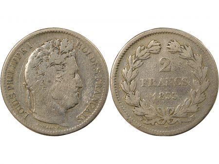 France Louis Philippe I - 2 Francs Argent - 1833 W Lille