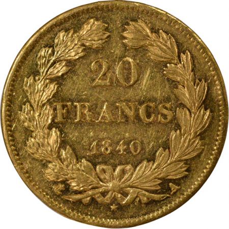 France Louis Philippe I - 20 Francs Or, Domard, Tête laurée - 1840 A Paris