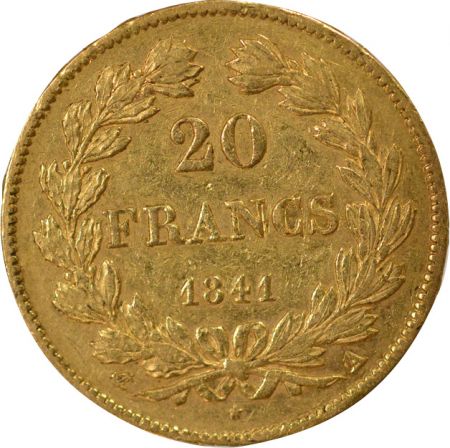 France Louis Philippe I - 20 Francs Or, Type Domard - 1841 A Paris