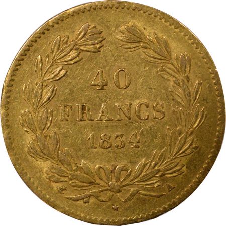 France Louis Philippe I - 40 Francs Or - 1834 A Paris