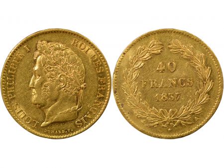 France Louis Philippe I - 40 Francs Or, Domard- 1837 A Paris