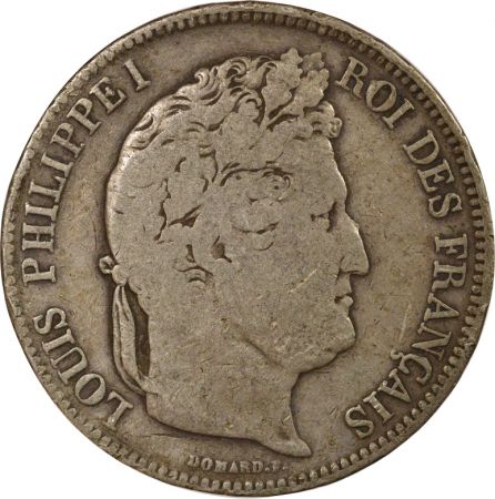 France Louis Philippe I - 5 Francs Argent, Tr. en relief - 1833 I Limoges