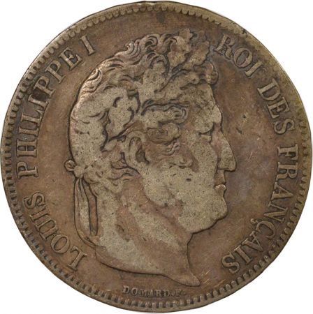 France Louis Philippe I - 5 Francs Argent, Tr. en relief - 1835 MA Marseille