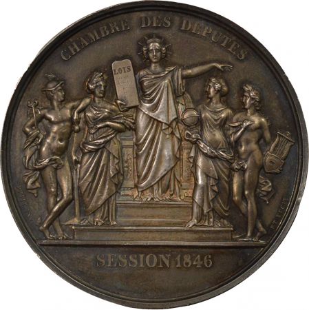 France Louis Philippe I - Médaille Argent, Chambre des Députés - 1846