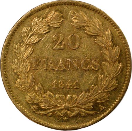 France Louis Philippe Ier - 20 Francs Or, tête laurée - 1841 A Paris