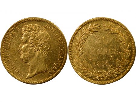 France Louis Philippe Ier - 20 Francs Or, tranche en creux - 1831 A Paris