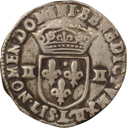 France Louis XIII - 1/4 Ecu Argent, à la Croix fleurdelisée - 1611 L Bayonne