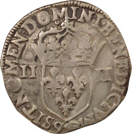 France Louis XIII - 1/4 Ecu Argent, à la Croix fleurdelisée - 1614 9 Rennes