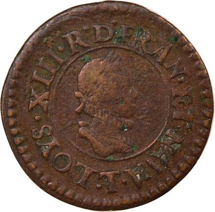 France Louis XIII - Denier Tournois, Type 1 - 1611 T Nantes