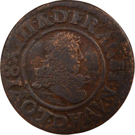 France Louis XIII - Double Tournois, Type 8 - 1634 D Lyon