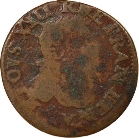 France Louis XIII - Double Tournois Lorrain, Type 8 - 1636 Stenay