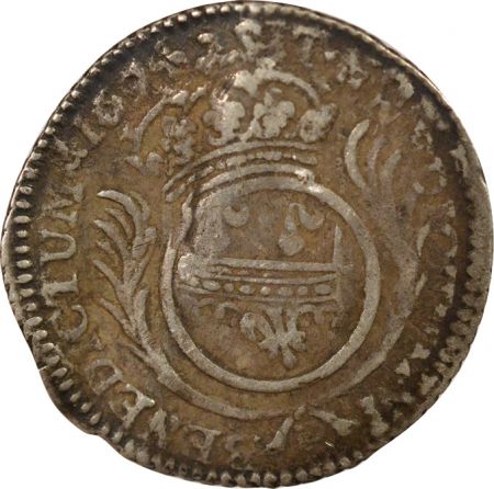 France Louis XIV - 1/12 Ecu Argent, aux Palmes - 1694 P Dijon, Réformé