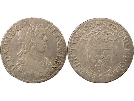 France Louis XIV - 1/2 Ecu Argent, à la Mèche Longue - 1651 9 Rennes