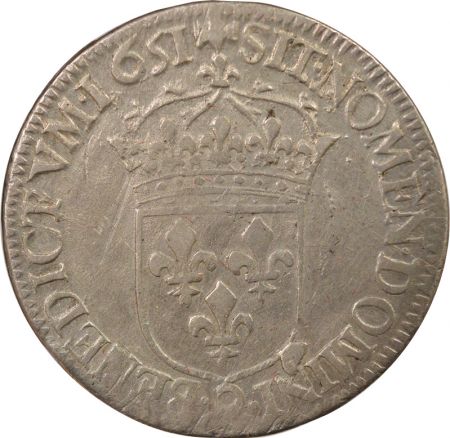 France Louis XIV - 1/2 Ecu Argent, à la Mèche Longue - 1651 9 Rennes