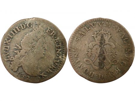 France Louis XIV - 4 Sols aux deux L - 1692 D Lyon