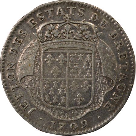 France Louis XIV - Jeton Argent, Etats de Bretagne - 1709 Saint Brieuc