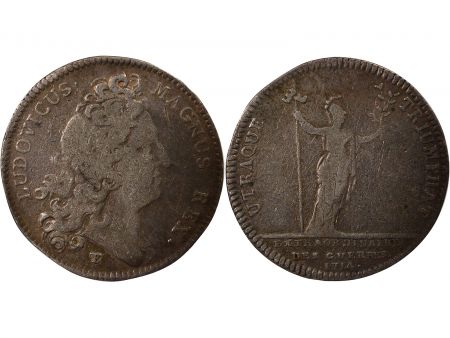 France Louis XIV - Jeton Argent, Extraordinaire des Guerres - 1714