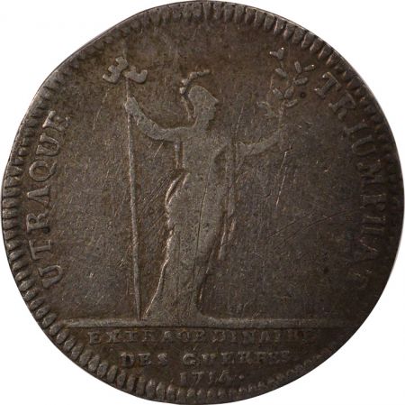 France Louis XIV - Jeton Argent, Extraordinaire des Guerres - 1714