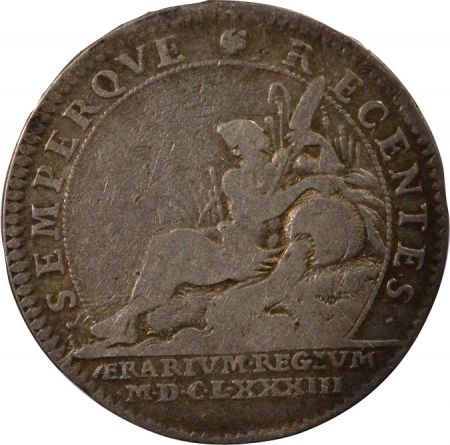 France Louis XIV - Jeton Argent, Trésor Royal - 1683