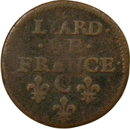 France Louis XIV - Liard, 2e Type - 1656 C Caen