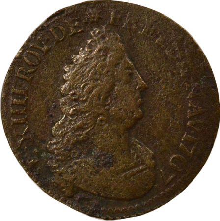 France Louis XIV - Liard, au Buste âgé - 1707 W Lille