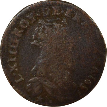 France Louis XIV - Liard, au Buste Juvénile - 1657 B Acquigny