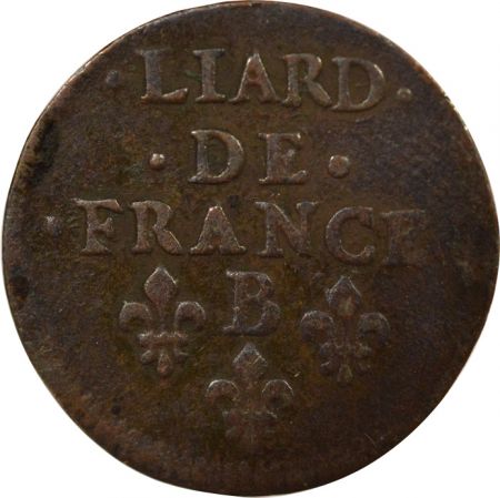 France Louis XIV - Liard, au Buste Juvénile - 1657 B Acquigny