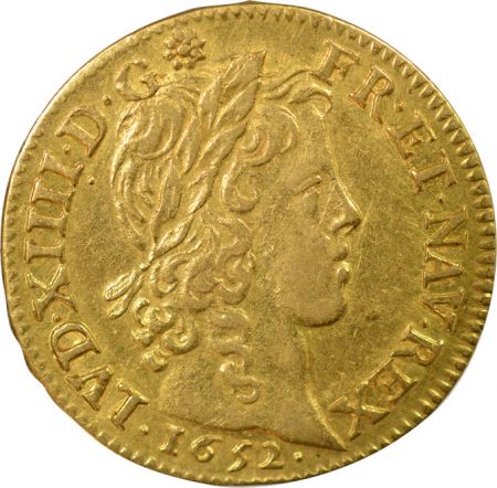 France Louis XIV - Louis d\'Or, à la Mèche Longue - 1652 A Paris