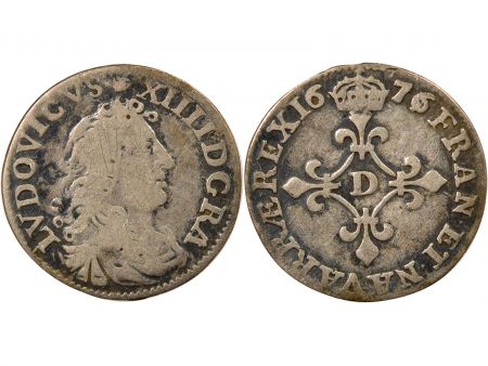 France Louis XIV - Quadruple Sol Argent des Traitants - 1676 D Vimy