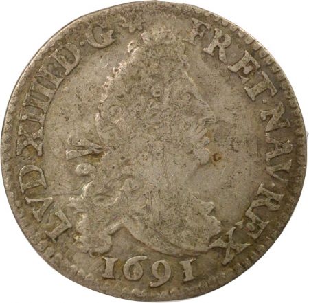 France Louis XIV - Quadruple Sol aux deux L - 1691 A Paris