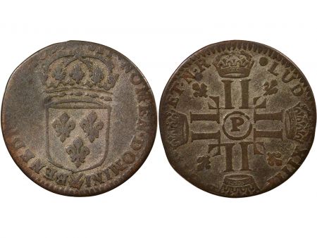 France Louis XIV - Quinzain aux Huit L - 1693 / 1695 P Dijon