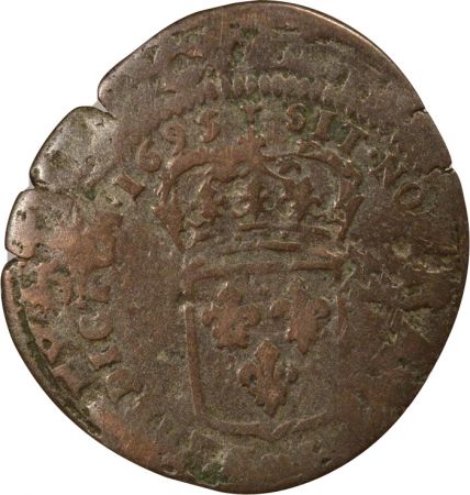 France Louis XIV - Quinzain Aux Huit L - 1695 D Lyon Réformation