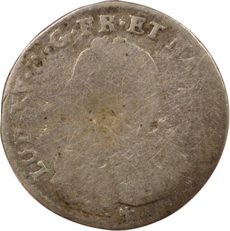 France Louis XV - 1/10 Ecu Argent, au Buste habillé - 1728 R Orléans