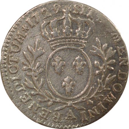 France Louis XV - 1/10 Ecu Argent, au Buste habillé - 1729 A Paris