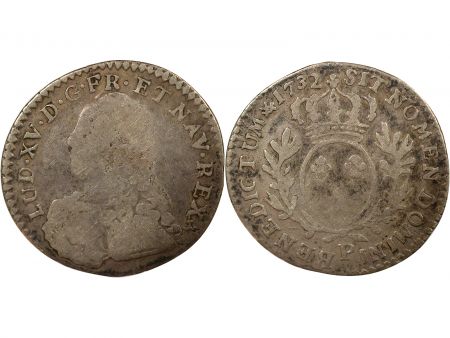 France Louis XV - 1/10 Ecu Argent, au Buste habillé - 1732 P Dijon