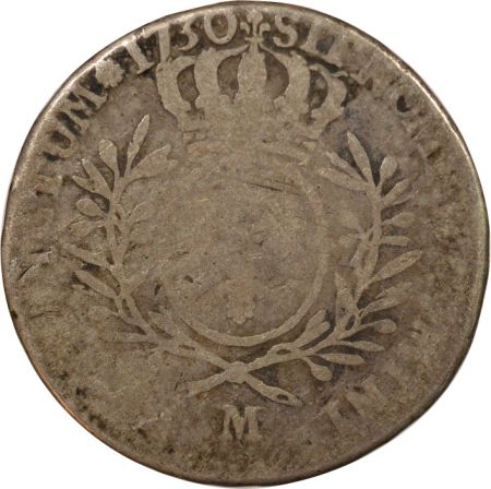 France Louis XV - 1/2 Ecu Argent, au Buste habillé - 1730 M Toulouse