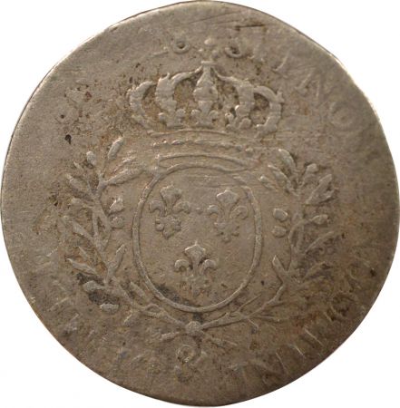 France Louis XV - 1/5 Ecu Argent, au Buste habillé - 1728 & Aix