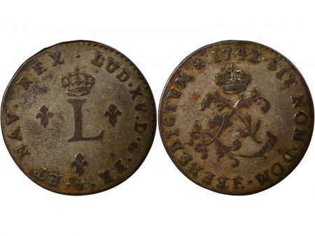 France Louis XV - Double Sol - 1742/1 E Tours