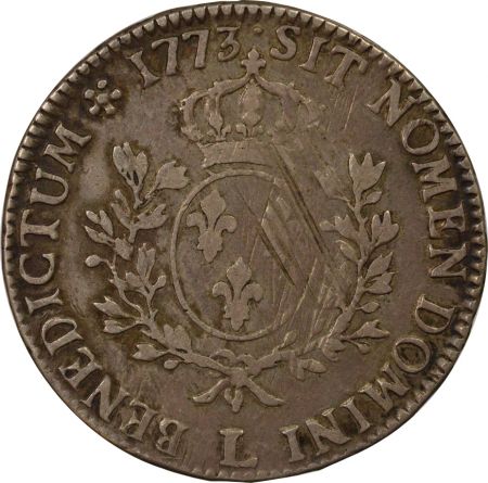 France Louis XV - Ecu Argent, à la Vieille Tête - 1773 L Bayonne