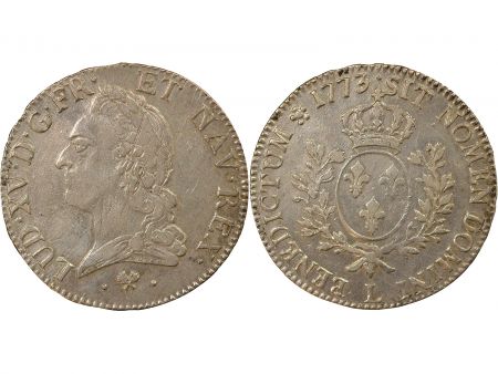 France Louis XV - Ecu Argent, à la Vieille Tête - 1773 L Bayonne