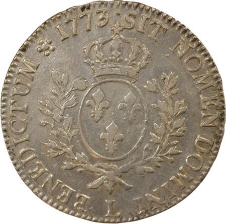 France Louis XV - Ecu Argent, à la Vieille Tête - 1773 L Bayonne