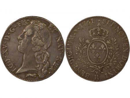 France Louis XV - Ecu Argent, au Bandeau - 1761 R Orléans